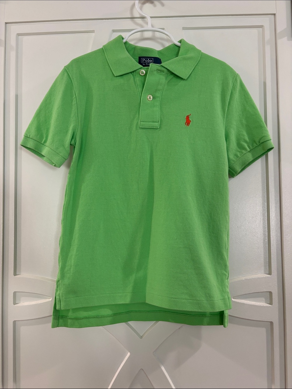 Ralph Lauren Lime Green Kids Polo with Red Pony